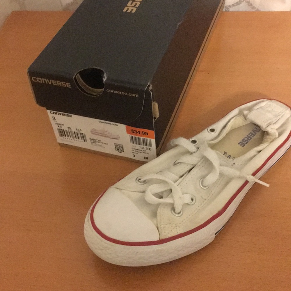 White Slip On/ Low Top Converse